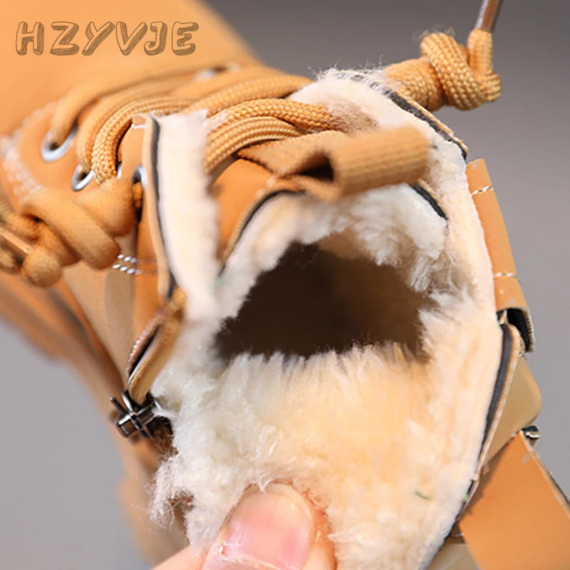 New Children's Fashion Boots Winter Thickened Boys Girls' Anti Slip