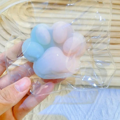 SimulationCat Paw Squishy Fidget Toy Cute Cat Paw Silicone Slow Rebound Pinch Decompression Toy Stress Release Vent Toy
