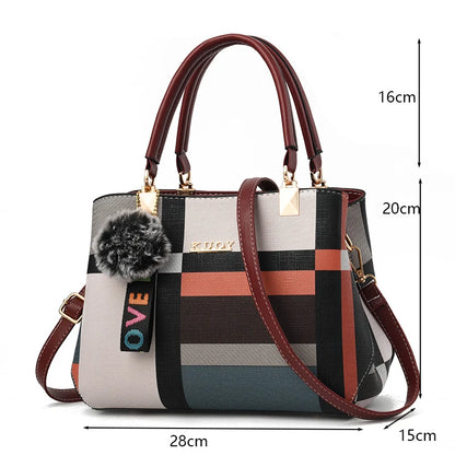 PU Leather Casual Crossbody Bags for Women Ladies Luxury Designer Tote Handbag