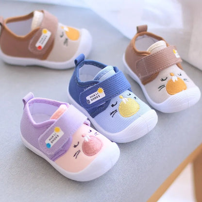 Baby Cartoon Anti Kicking Functional Shoe Soft Sole Squeaky Sneakers