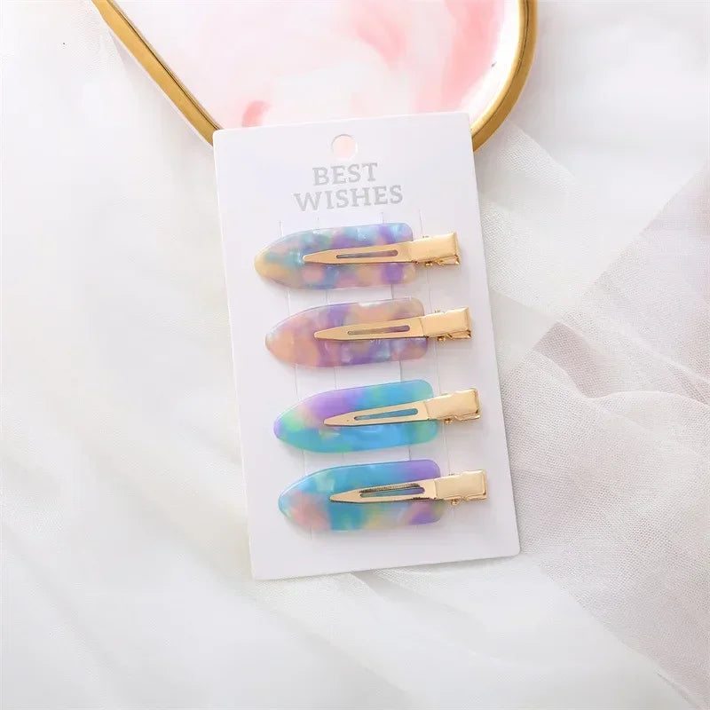 Simple Wild Leopard Seamless Hair Clip Women Acetate Sheet No Bend Bangs Clip Duckbill Clip Hairpins Hair Styling Tool