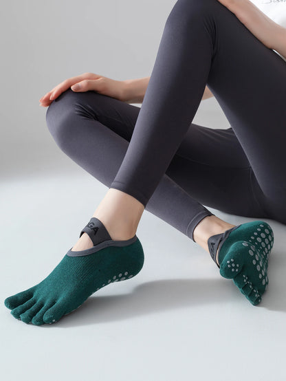 1 pair of women's five finger socks, professional anti slip yoga socks, Pilates fitness socks