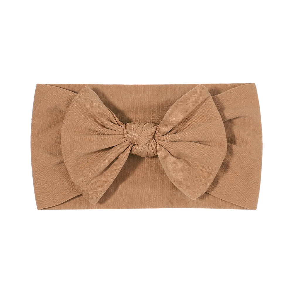 Candy Colors Baby Bowknot Hairband Broadside Headband Kids Girls Boutique Elastic Protect Turban Headwear Kids Hair Accessories