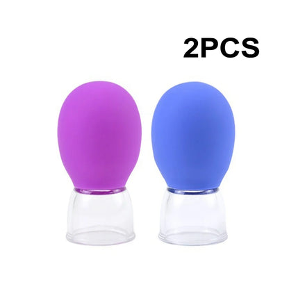 Facial  Cupping Machine Silicone Face Massager Lifting Facial Shaping Vacuum Glass Jar Anti-Wrinkle Cupping Therapy Beauty Tool