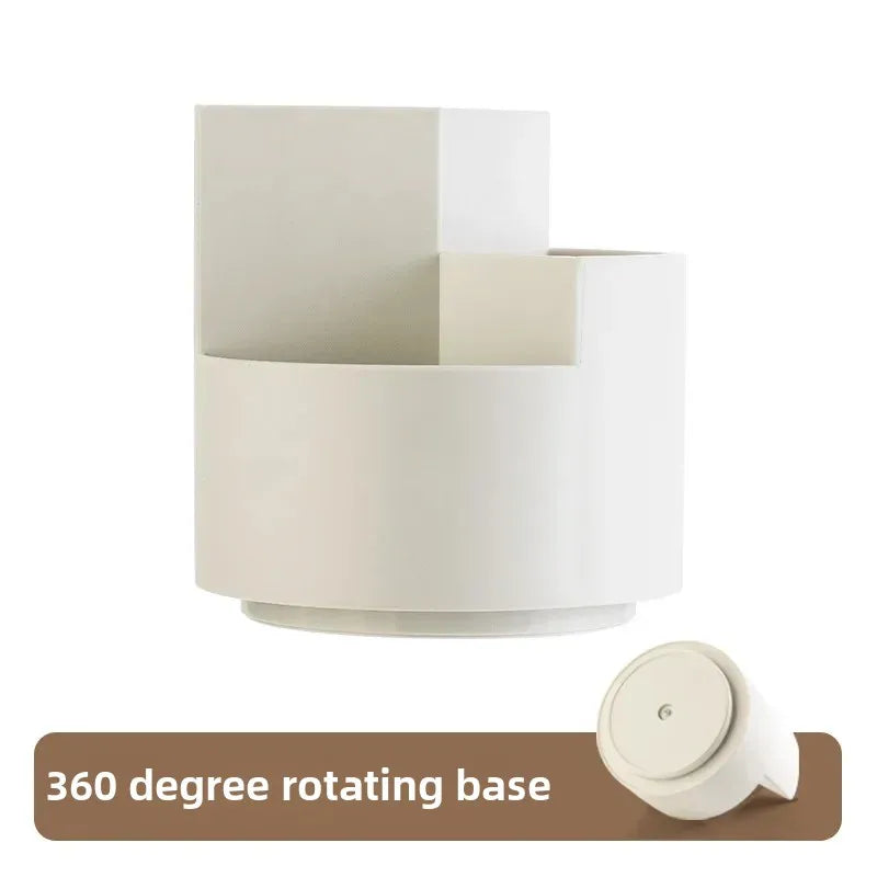 360° Rotating Makeup Brush Holder Cosmet Storag Box Makeup Organiser Lipsticks Make Up Container Vanity Organizer Box