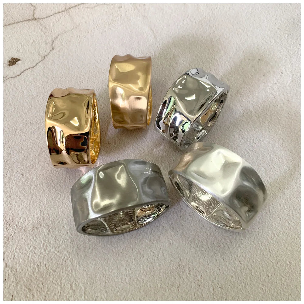 Gold Color Cuff Open Bracelet