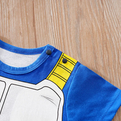 Newborn Clothing Handsome Anime Role Play Cotton Comfortable And Soft Summer Boys And Girls Short Sleeved Baby  Jumpsuit