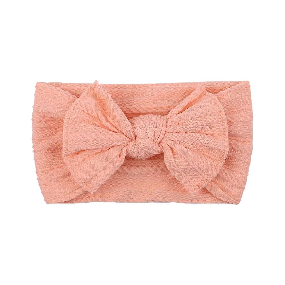 1pcs Newborn Baby Headband for Girls Elastic Knit Children Turban Baby Bows Soft Nylon Kids Headwear Hair Accessories Wholesale