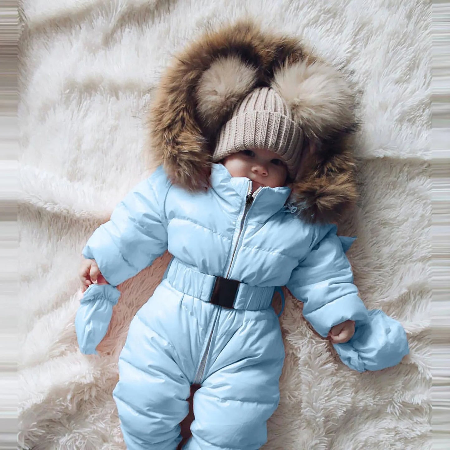 Winter Hooded Jumpsuit for Girls Boys Baby Ski Clothing Overalls Snowsuit for Children Kids Ski Coat Jacket Rompers 1/2 Years 2T