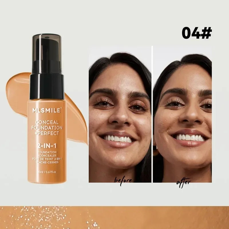 Waterproof Face Foundation Cream Oil-Control Matte BBCream Lasting  Liquid Concealer Full Coverage Matte Base Face Makeup Women