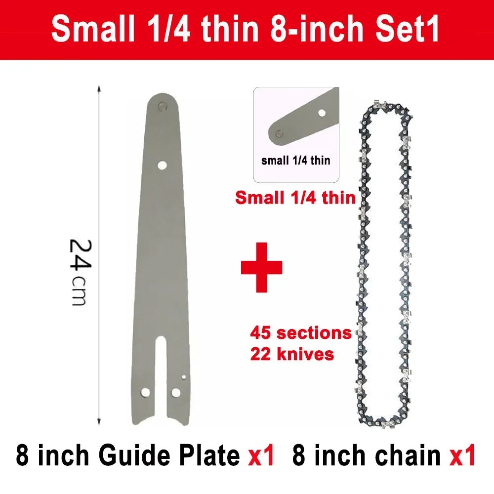 4  6 8 Inch Mini Steel Chainsaw Chains 1/4 Electric Chainsaws Accessory Chains Replacement Mini Electric Chainsaw Chain Saw