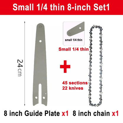 4  6 8 Inch Mini Steel Chainsaw Chains 1/4 Electric Chainsaws Accessory Chains Replacement Mini Electric Chainsaw Chain Saw