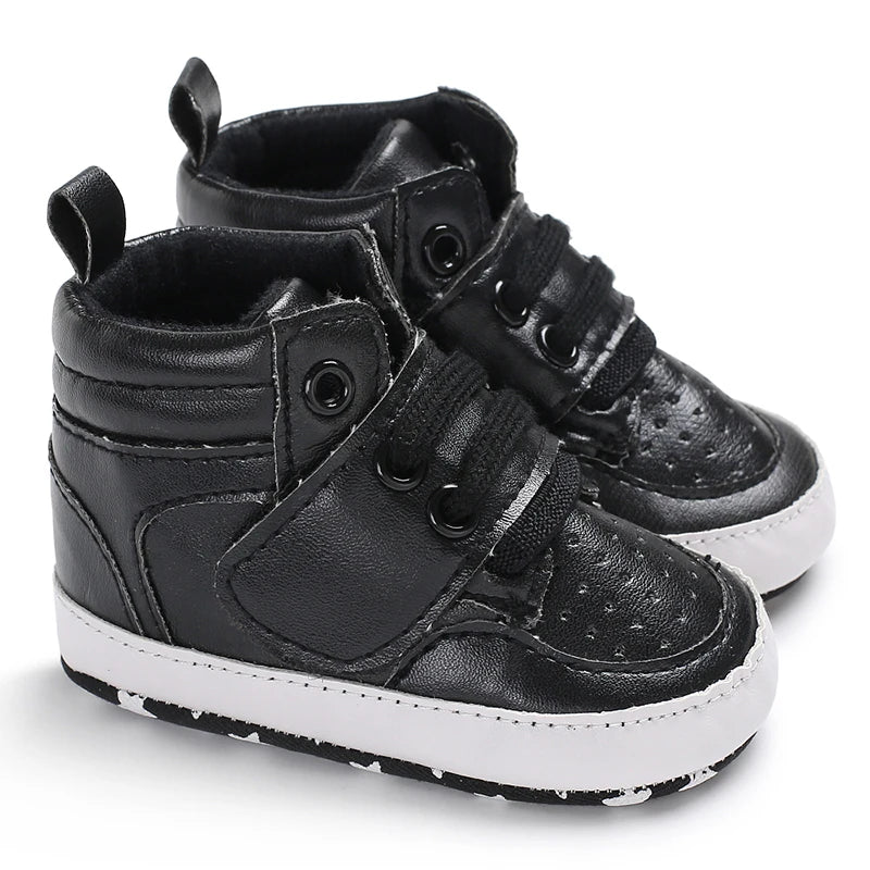 Black Fashion Casual Shoes Newborn Boys And Girls Non Slip First Walkers
