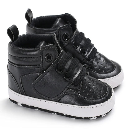 Black Fashion Casual Shoes Newborn Boys And Girls Non Slip First Walkers