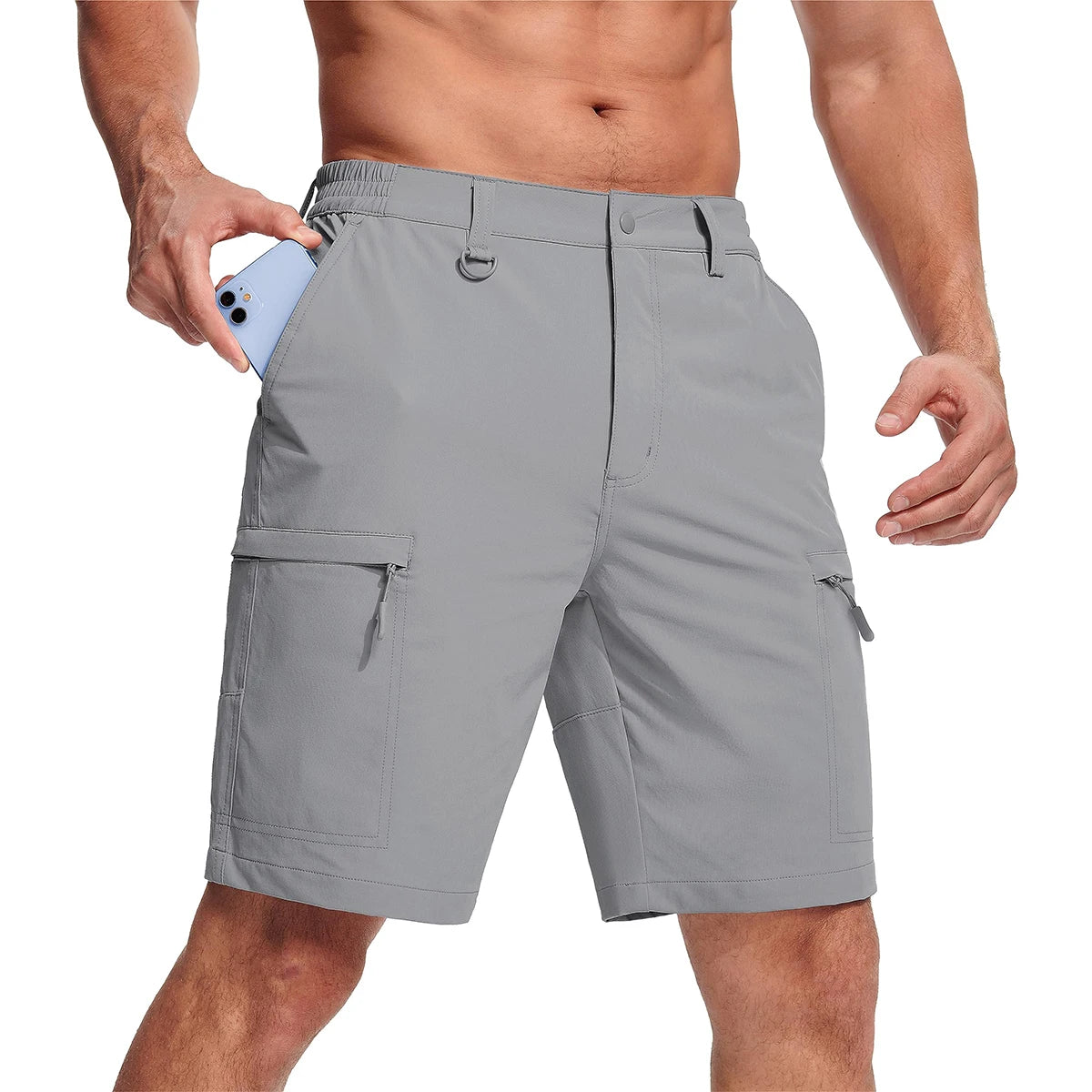 MAGCOMSEN Men's Hiking Shorts 5 Pockets Waterproof Ripstop Quick Dry Outdoor Cargo Fishing Safari Shorts