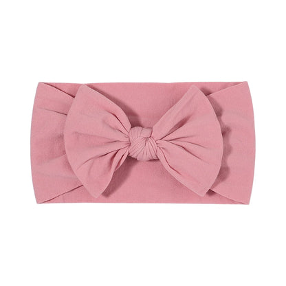 48 colors Baby Bowknot Hairband Broadside Headband Kids Girls Boutique Elastic Protect Turban Headwear Baby Hair Accessories