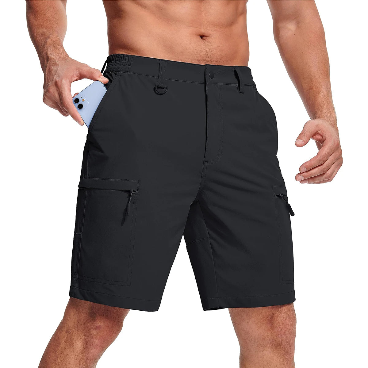MAGCOMSEN Men's Hiking Shorts 5 Pockets Waterproof Ripstop Quick Dry Outdoor Cargo Fishing Safari Shorts