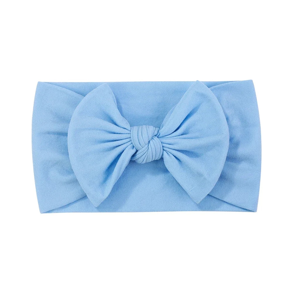 1pcs Newborn Baby Headband for Girls Elastic Knit Children Turban Baby Bows Soft Nylon Kids Headwear Hair Accessories Wholesale