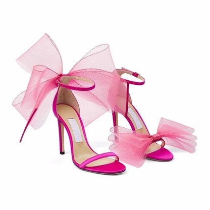 2025 new wedding high heels lace bow asymmetrical design big brand women's shoes comfortable sexy black high heels