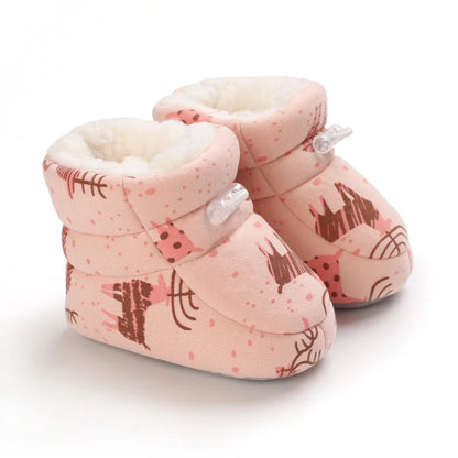 Winter Baby Shoes Boys Girls Cotton Soft Sole Snow Booties Thick Winter Warm Newborn Toddler Boots Shoes Frist Walking Shoes