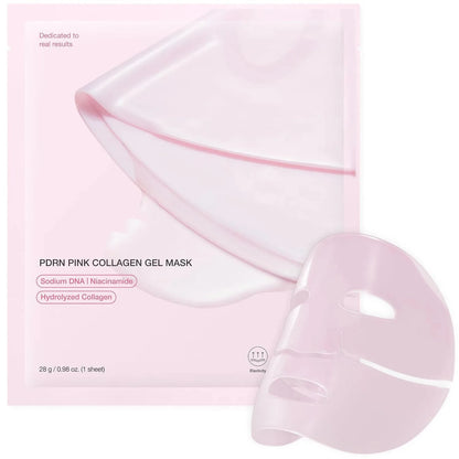 Pink Collagen Gel Salmon Pdrn Facial Mask,Deep Hydrating,Moisturizing And Firming Hydrogel Jelly Face Sheeets,Balance Skin Tone
