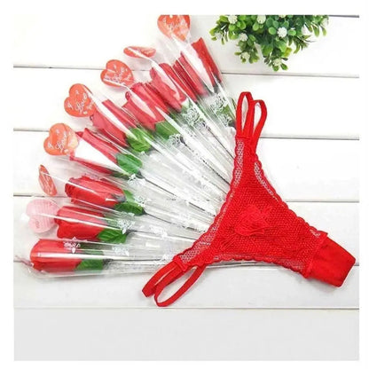 Ladies Valentines Day Bikini Women's G-string Lace Sexy Lingerie Underwear Panties V-string Briefs Thongs