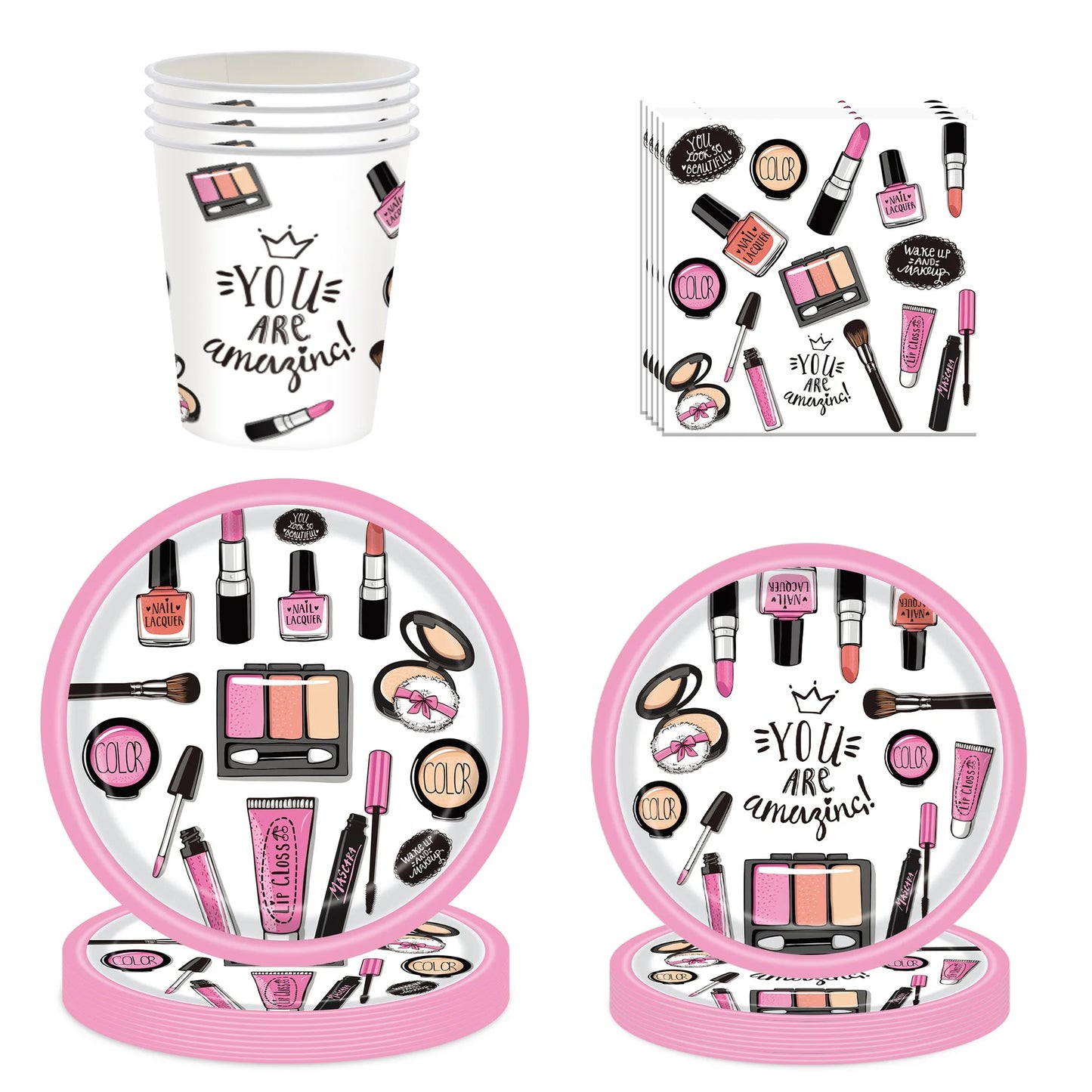 Make Up Birthday Party Decor Women Girls Favor Spa Makeup