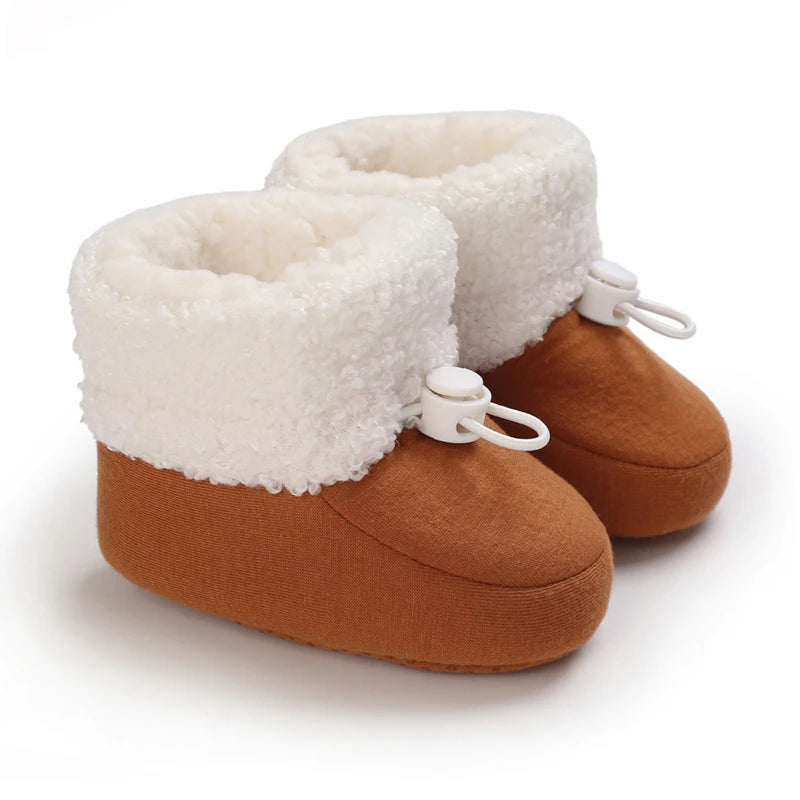 Winter Baby Shoes Boys Girls Cotton Soft Sole Snow Booties Thick Winter Warm Newborn Toddler Boots Shoes Frist Walking Shoes