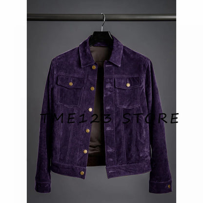 Jackets Man 2024 New Suede Men's Jacket High Quality Simple Jacket Korean Reviews Many Coat Mens Clothing Coats