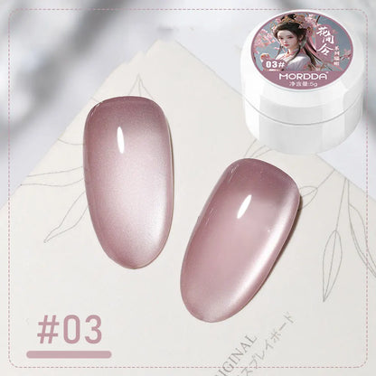 6ml Jelly Nude/Pink/Blue Cat Eye Magnetic Nail Gel Polish Glitter Silk Mirror Cat Eye's Gel Varnish Soak Off UV Gel Nail Polish