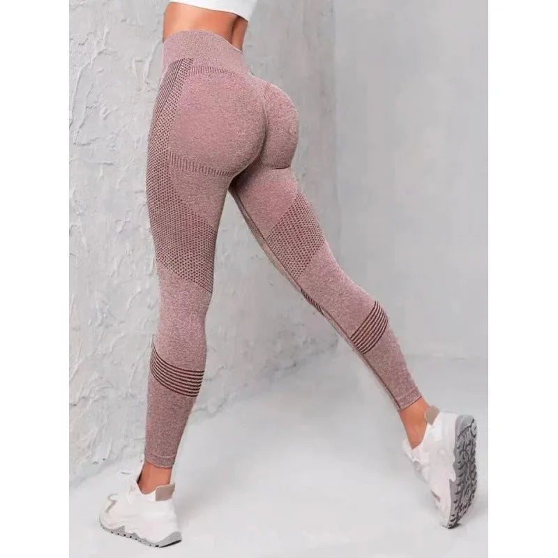 High Waisted Seamless Stretch Athletic Yoga Pants Leggings
