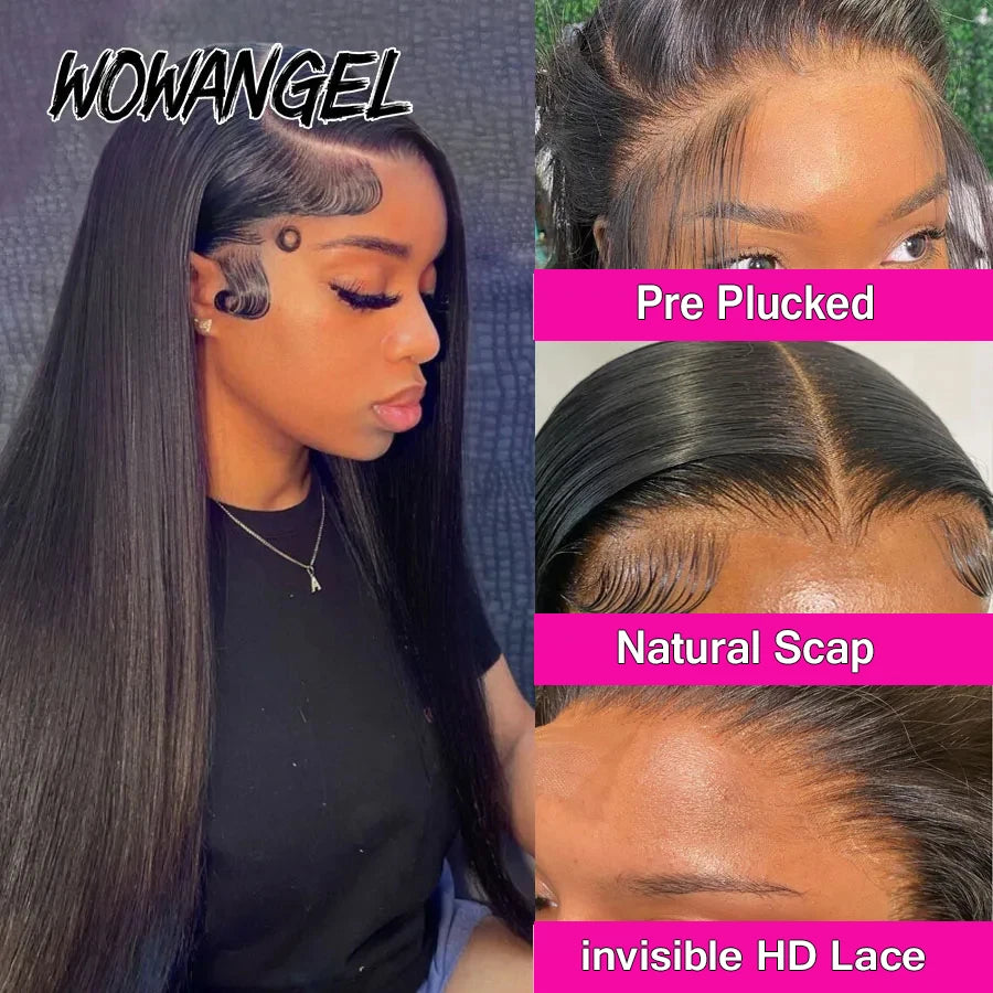 HD Lace Front Wig Pre Plucked Straight Wigs 13x6 Human Hair Wig