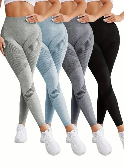 High Waisted Seamless Stretch Athletic Yoga Pants Leggings