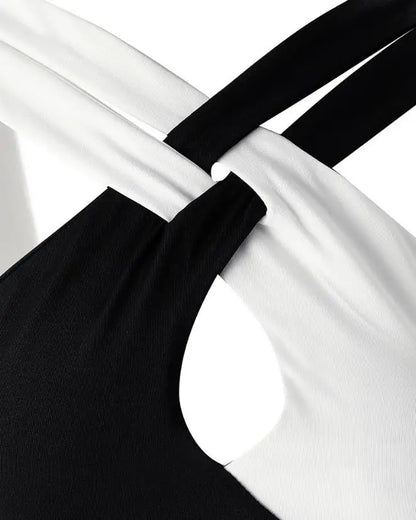 Casual Sexy Sleeveless Crisscross Halter Skinny Tank Top