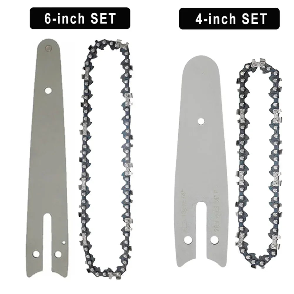 4  6 8 Inch Mini Steel Chainsaw Chains 1/4 Electric Chainsaws Accessory Chains Replacement Mini Electric Chainsaw Chain Saw