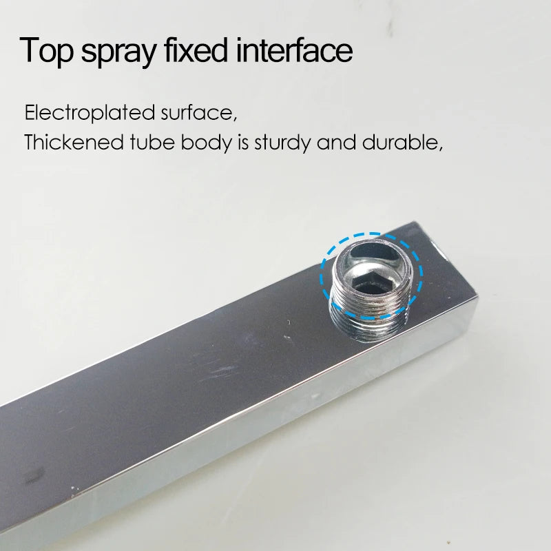 Shower Head 10/12 inch Rainfall Shower Head with Wall Mounted Shower Arm Bathroom Shower Accessories