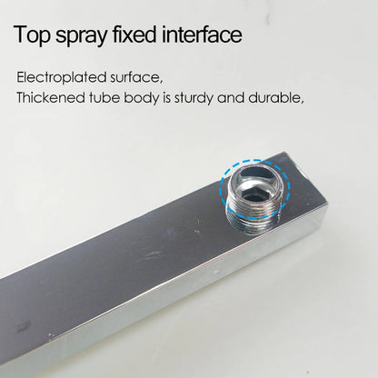 Shower Head 10/12 inch Rainfall Shower Head with Wall Mounted Shower Arm Bathroom Shower Accessories