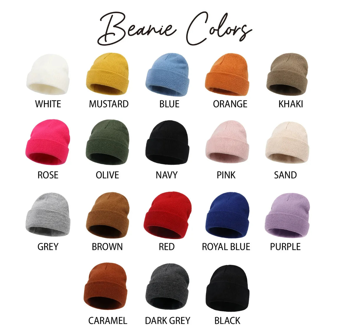 Personalized Baby Beanie Hats, custom name Hand Embroidered Knit Beanie with Name for Infants Toddlers Girls Boys birthday Gift