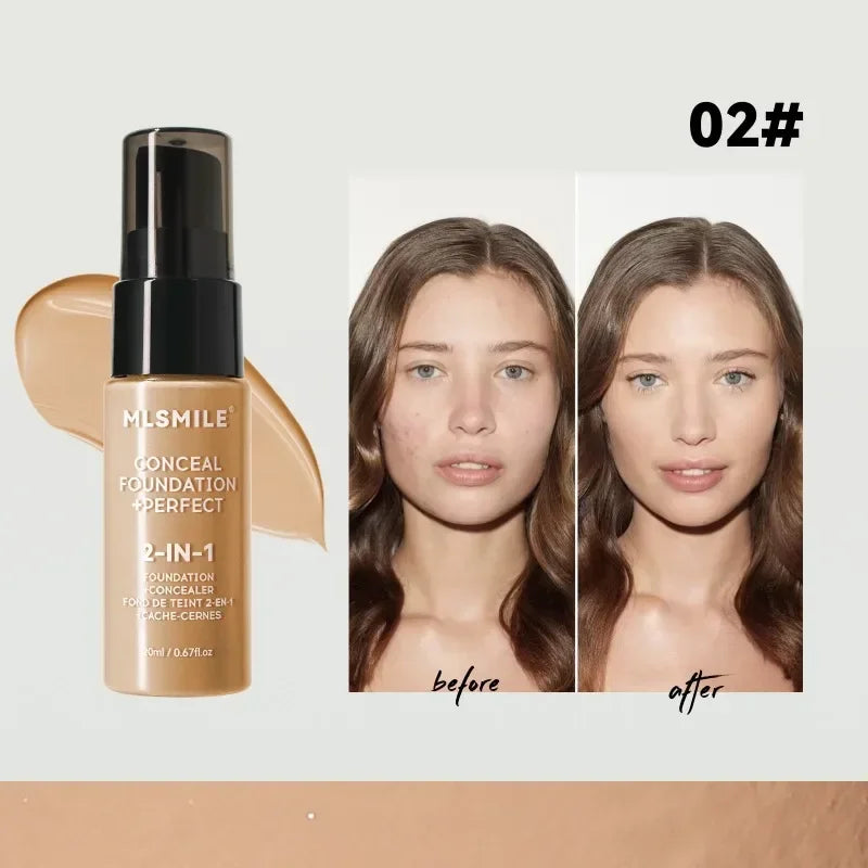 Waterproof Face Foundation Cream Oil-Control Matte BBCream Lasting  Liquid Concealer Full Coverage Matte Base Face Makeup Women