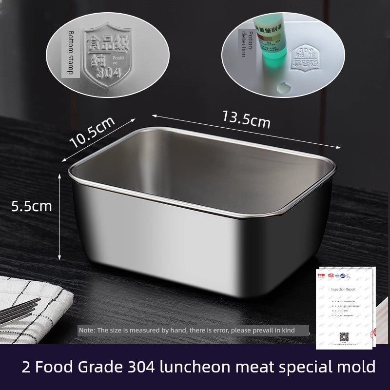 Luncheon Meat Box Stainless Steel Container with Lid Mold