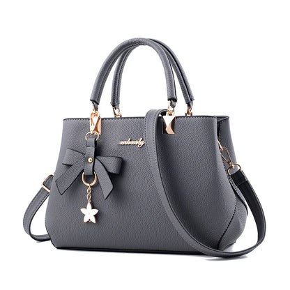 Elegant Bags with flower pendant Office Ladies Totes Pure Handbag for female Crossbody Shoulder Bags