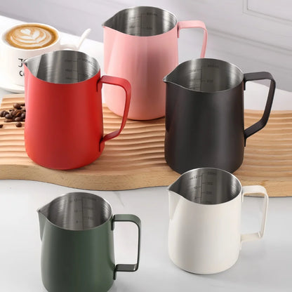 350/600ML Coffee Milk Frothing Pitcher Jug 304 Stainless Steel Precise Scale High Quality Latte