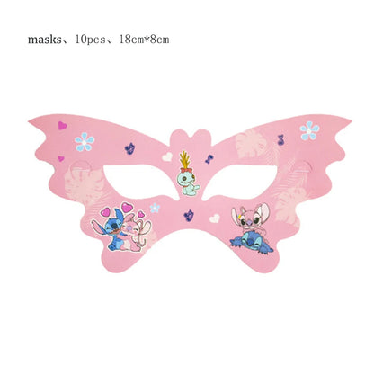 Disney Pink Lilo&Stitch Birthday Party Decorations Disposable Plate Angel Balloon Baby Shower Girls Birthday Party Supplies