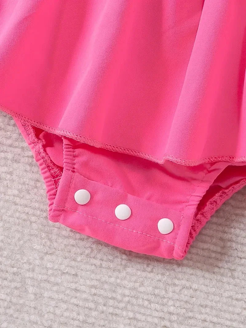 Prowow Baby Girl Clothes Summer Letter Printed Patchwork Backless Bodysuit Dress For Infants Newborn Baby Girls Rompers Dress