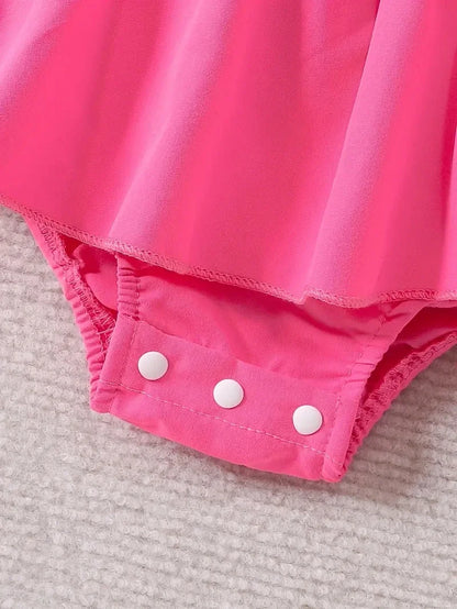 Prowow Baby Girl Clothes Summer Letter Printed Patchwork Backless Bodysuit Dress For Infants Newborn Baby Girls Rompers Dress