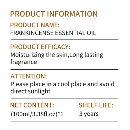 Frankincense plant essential oil face and body skin care essential oil moisturizing and hydrating massage essential oil