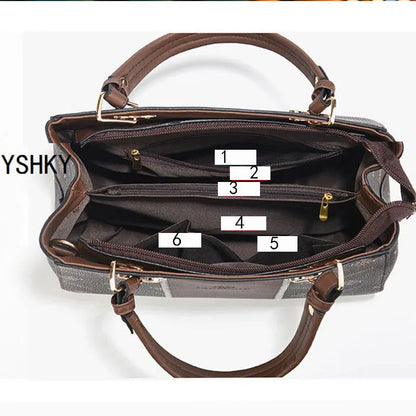 New Woman shoulder bag Large capacity Handbag for Women 2025 Crossbody bag pattern PU Portable bucket bag ladies messenger bags