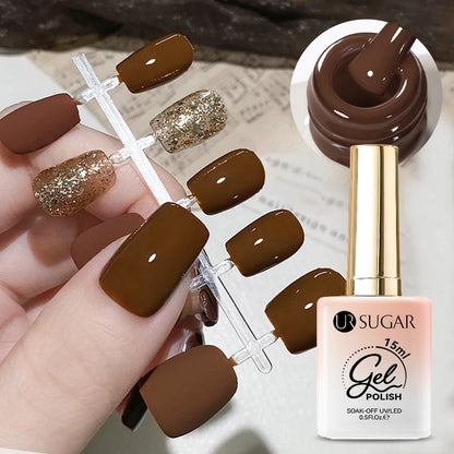 UR SUGAR 15ml Winter Brown Bright Color Gel Gel Varnishes All For Nails Soak Off UV LED Semi Permanent Nail Art Long Lasting Gel