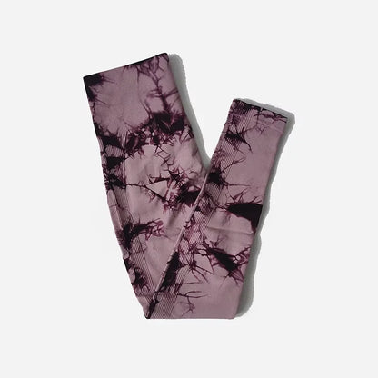 New Fashion Tie Dye Yoga Pants Gym Leggings Women Seamless High Waist Push