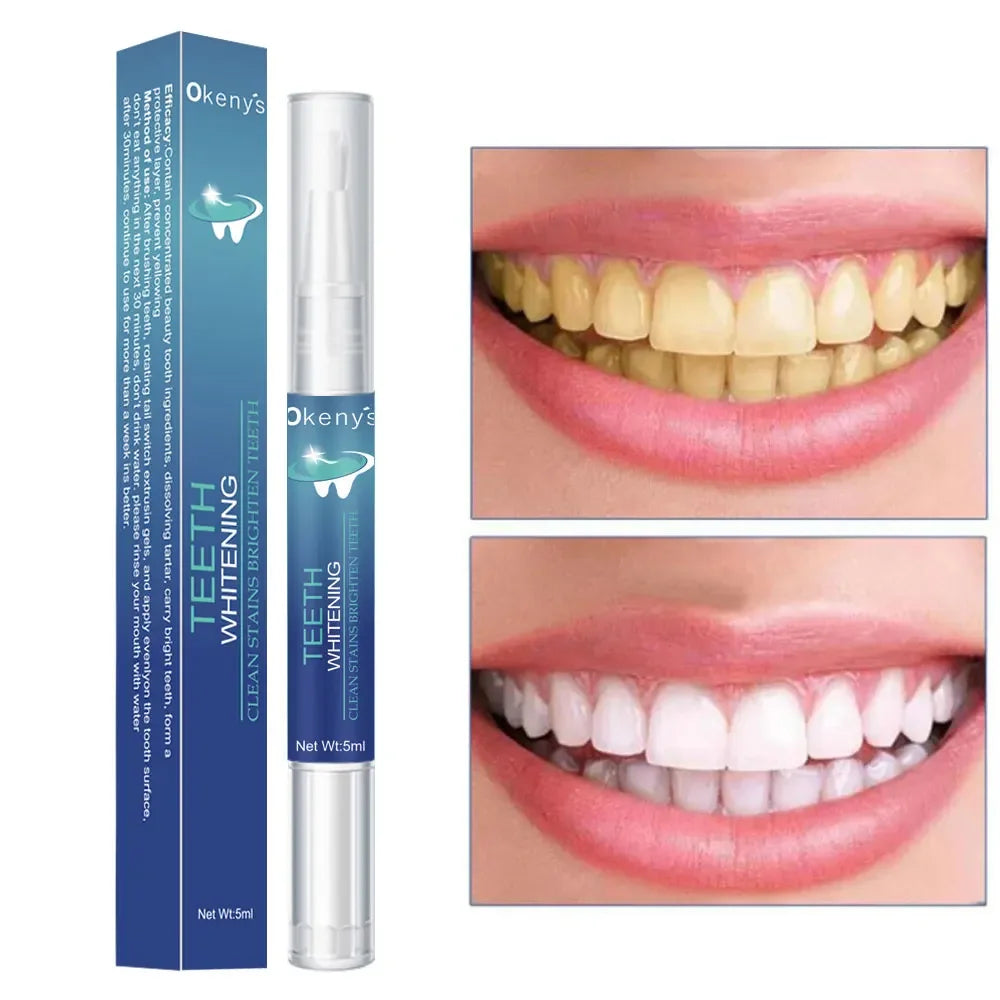 2.5ml Whiten Teeth Tooth Whitening Pen Gel Teeth Whitening Pen Cleaning Serum Remove Plaque Stains Oral Hygiene Dental Tool 1Box